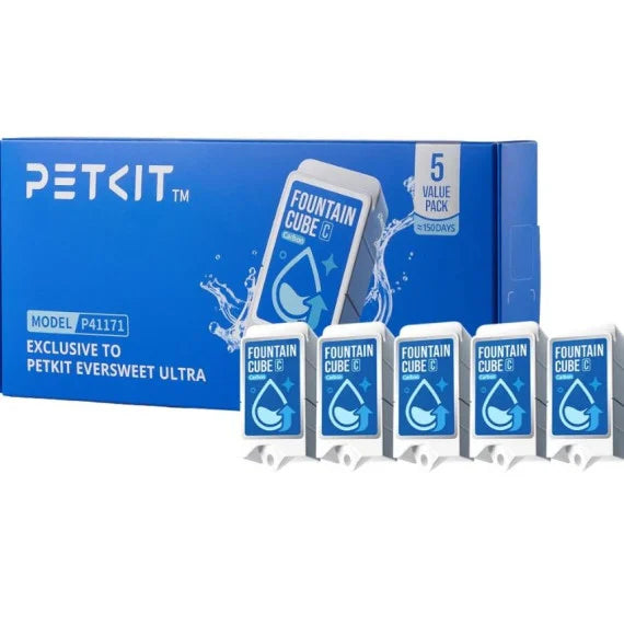 Petkit Eversweet Ultra AI Camera Smart Water Fountain with 5-Piece Activated Carbon Filter Pack