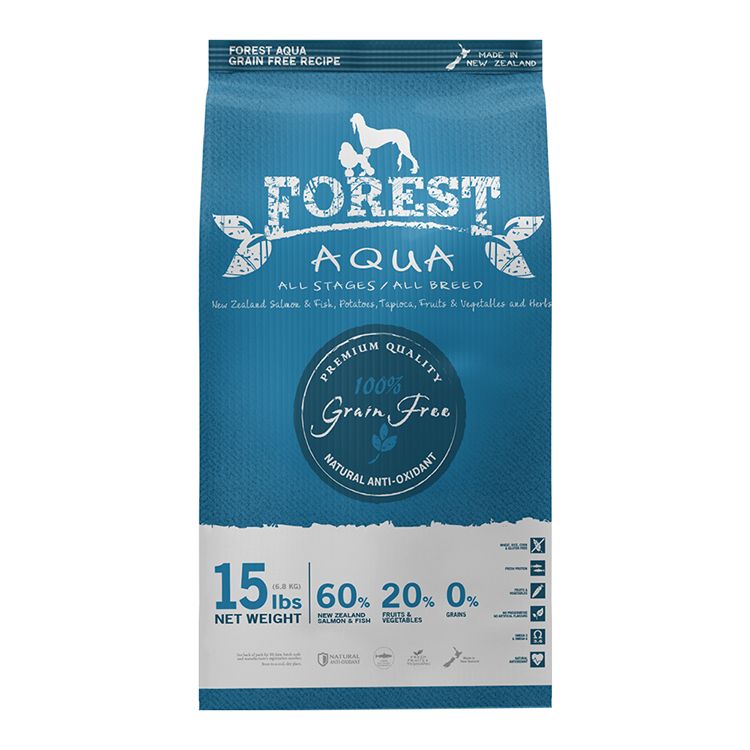 Forest Aqua Fish Grain Free Recipe Dry Dog Food 15lbs