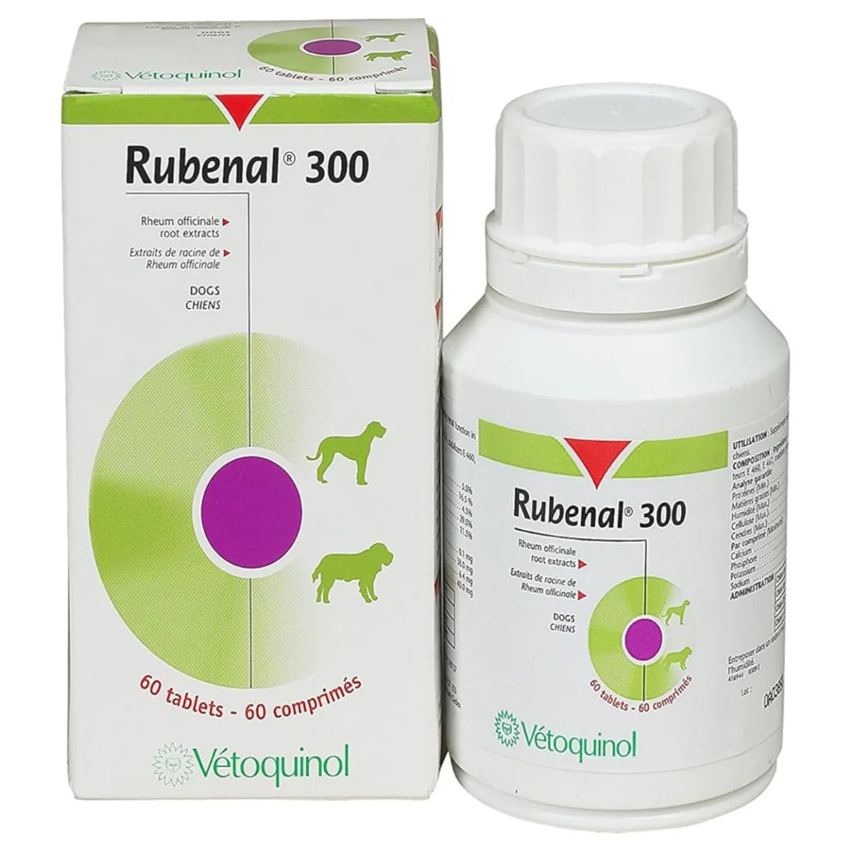 Vetoquinol Rubenal 腎臟補充劑 300mg 60粒裝(適用於中及大型犬)