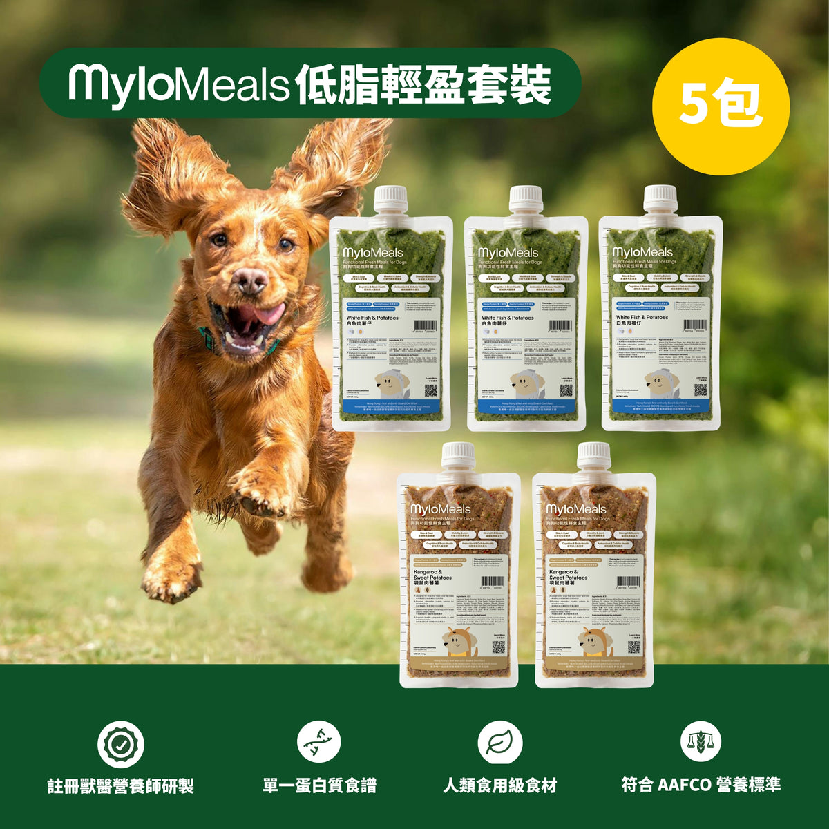 Mylo 低脂輕盈套裝 (400g x 5)