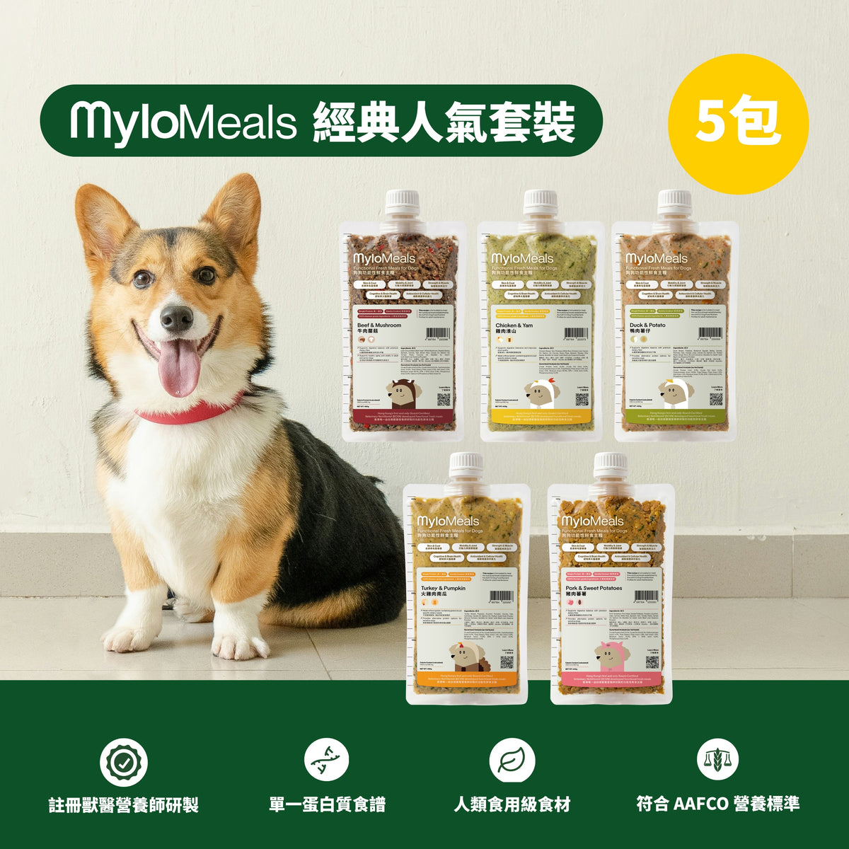 Mylo 經典人氣套裝 (400g x 5)