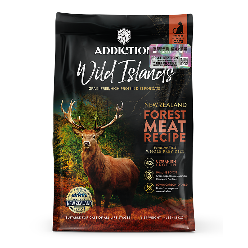Addiction 高蛋白無穀物系列 全貓鹿肉.4lbs