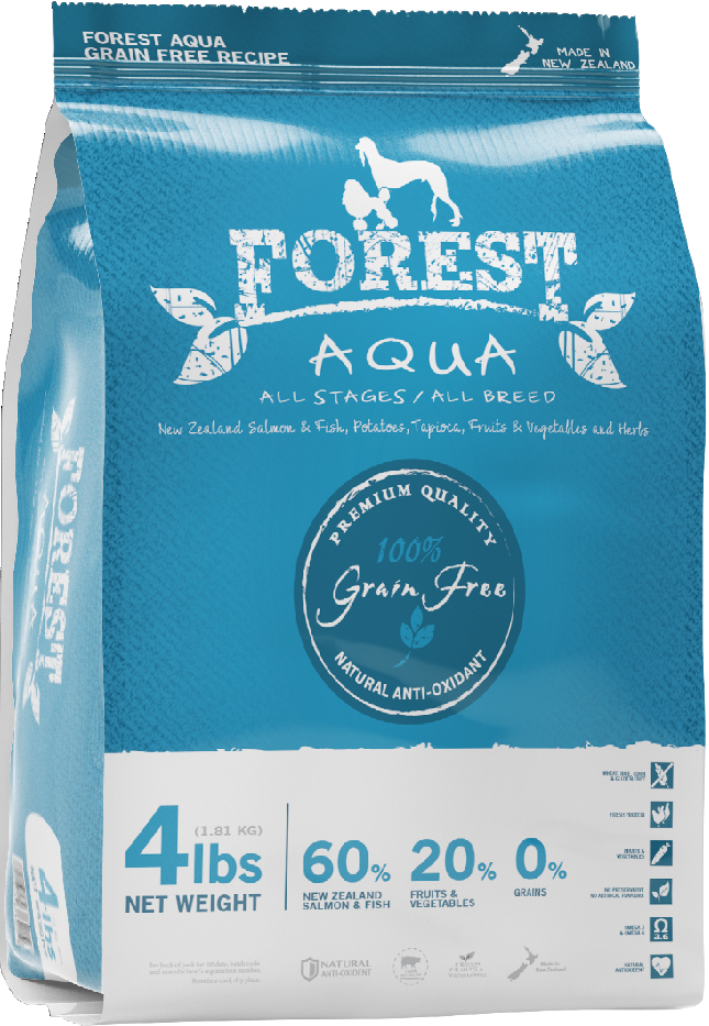 Forest Aqua Fish Grain Free Recipe Dry Dog Food 4lbs