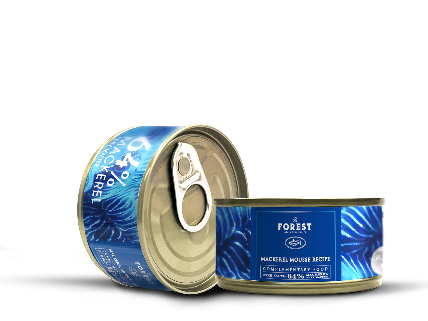 Forest - 64% Mackerel Mousse Canned Cat Food (80gx24cans)