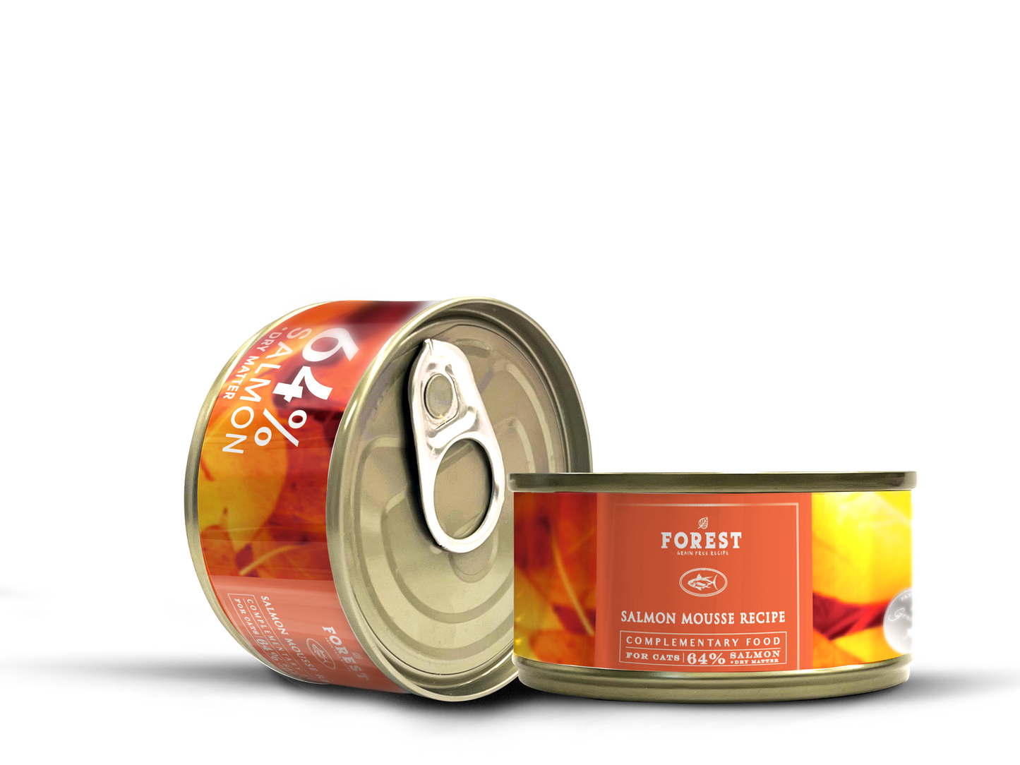 Forest - 64% Salmon Mousse Snack Can Canned Cat Food【80gx24cans】