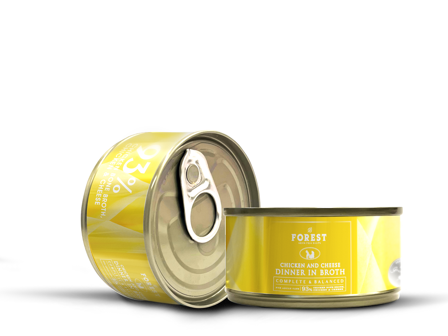 Forest - Upgrade Cat Series Canned 93% Chicken & Cheese 80gx24cans - FOREST Staple Soup Can