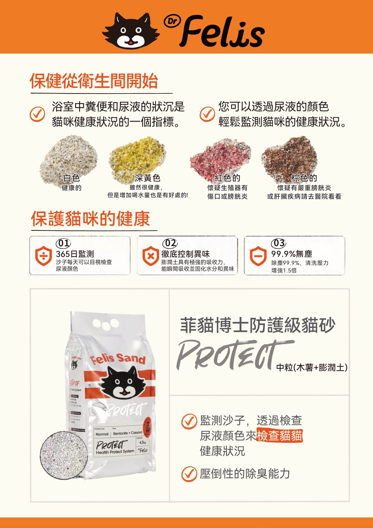 Dr Felis Sand Protect 4.3kg (4 pcs)