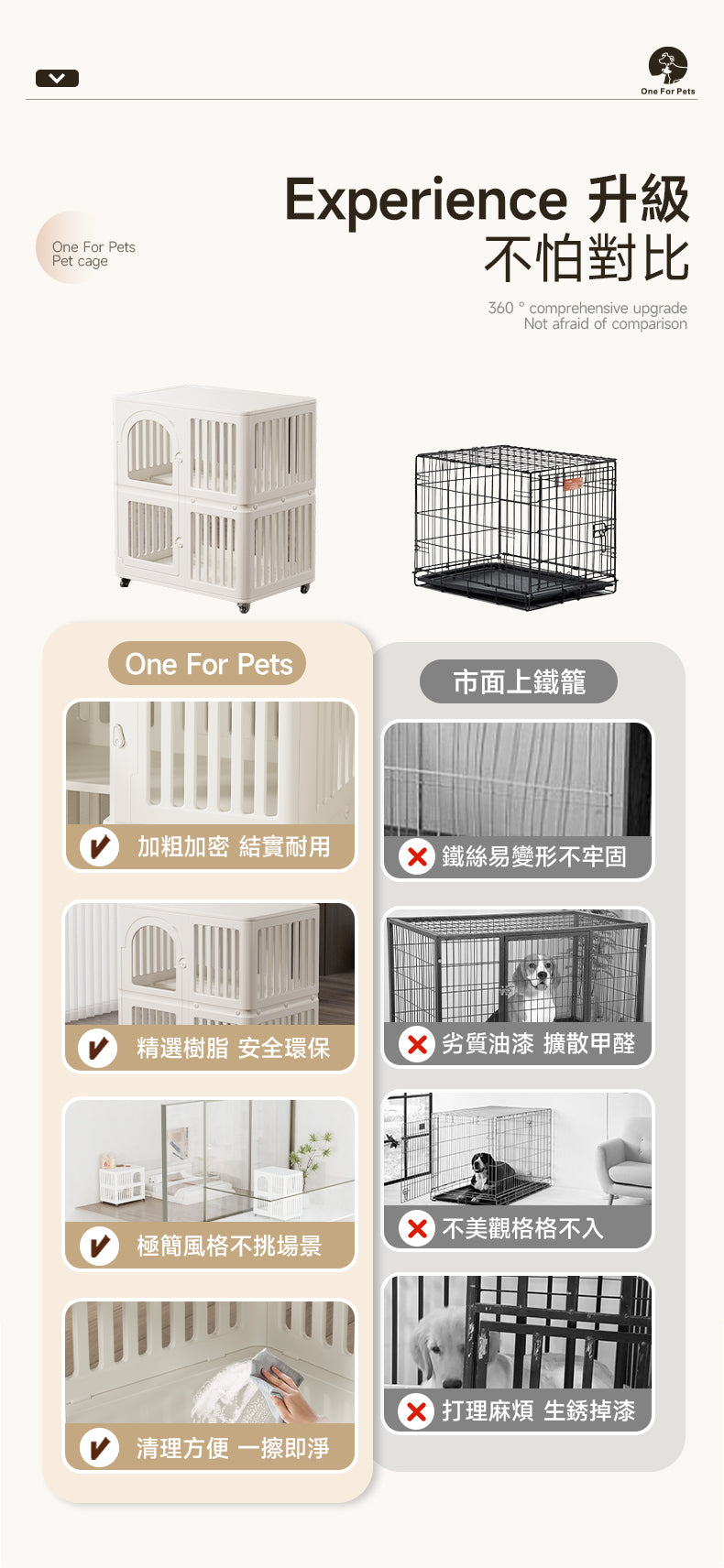 One For Pets 雙層寵物別墅籠