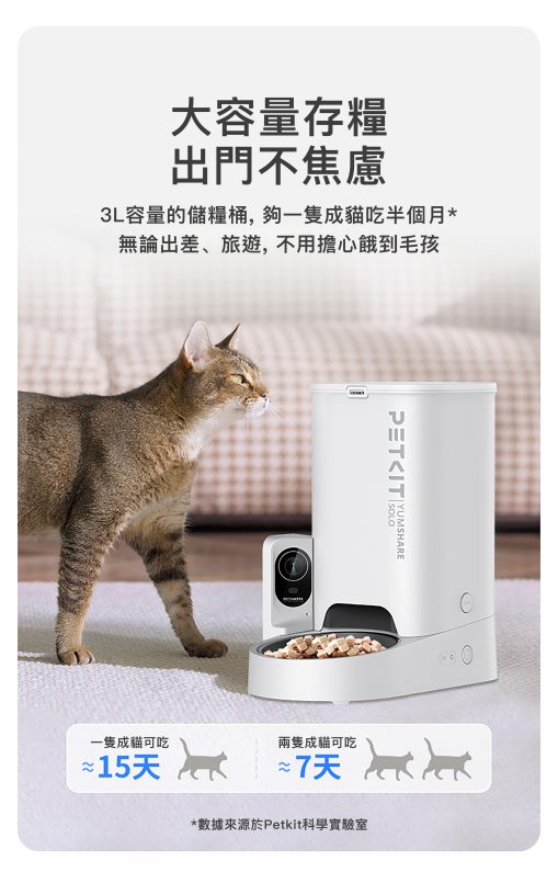 Petkit Yumshare SOLO 寵物智能餵食器(鏡頭版)