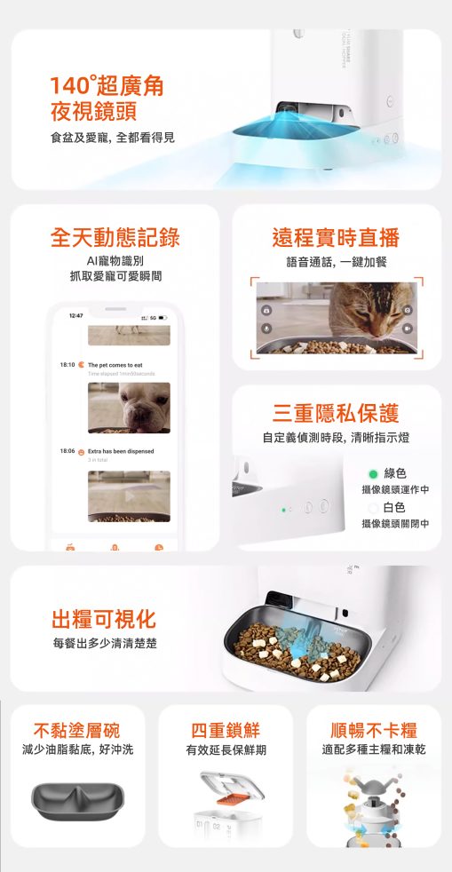 Petkit Yumshare Gemini 寵物智能餵食器(鏡頭+雙糧倉版)