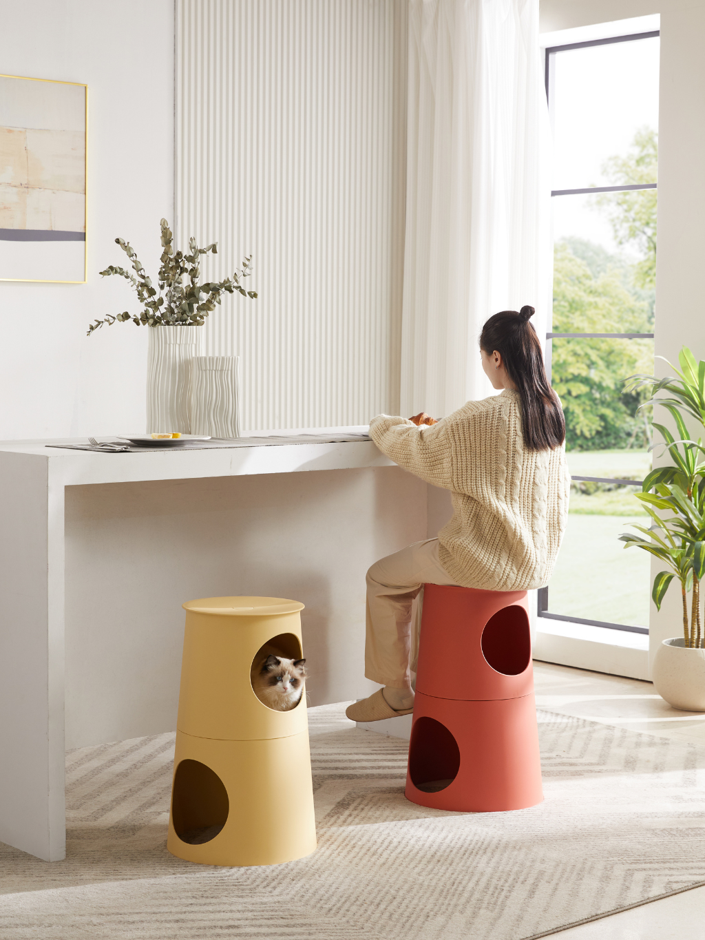 CASADOSA 多功能貓窩芝士吧椅
