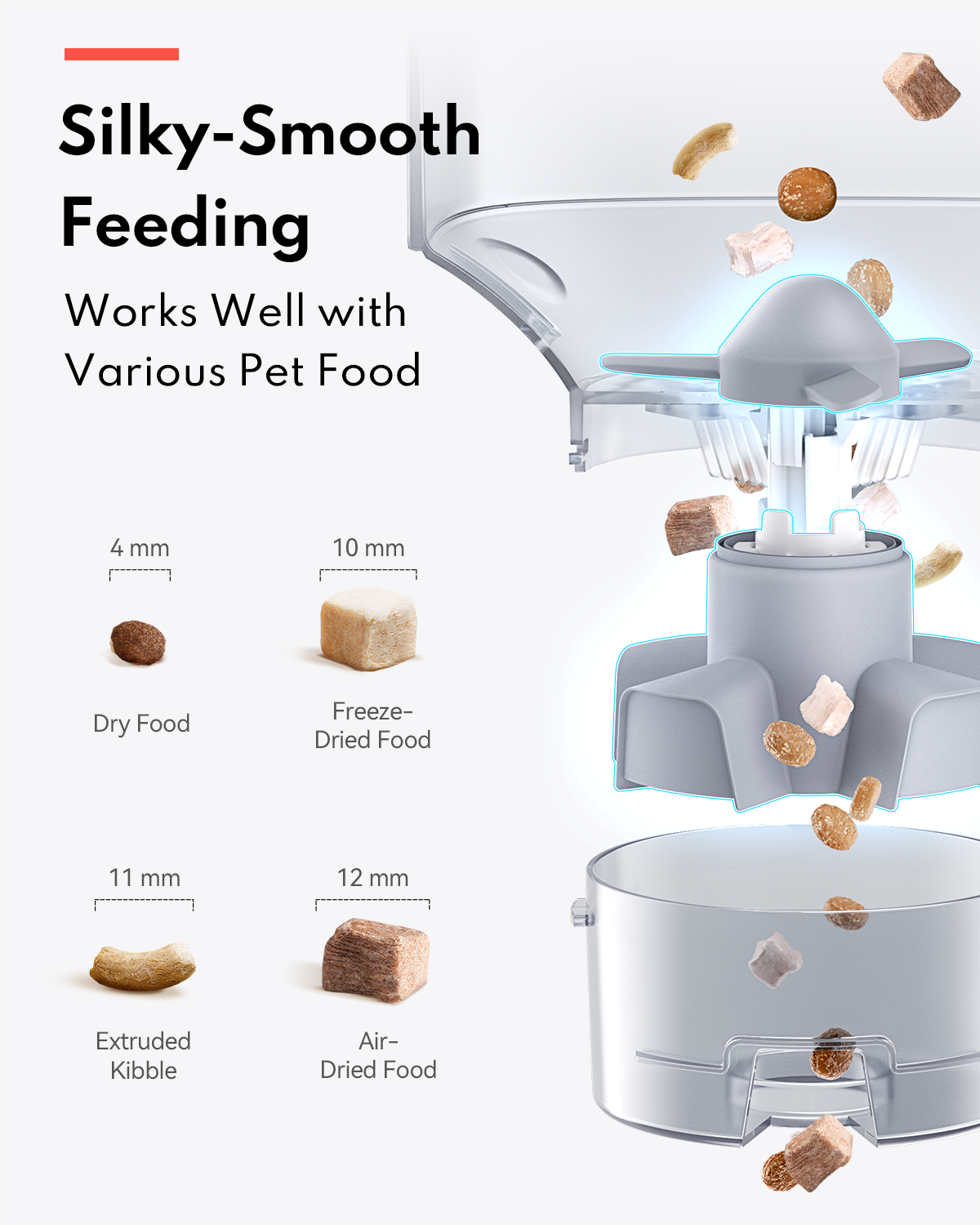 Homerun PF20 Mobile APP control Stainless Steel bowl Pet Feeder