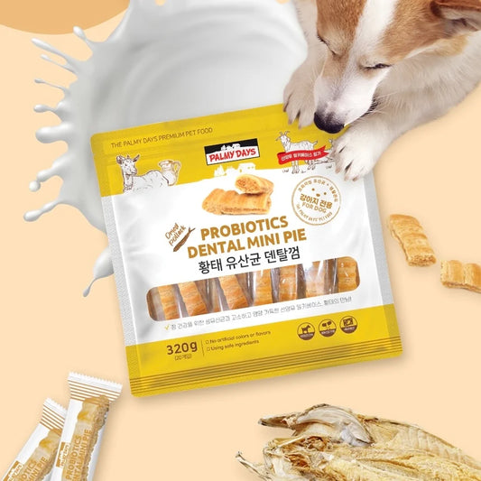 Palmy Days Pollock Probiotic Dental Chews 320g (20 Individually Wrapped Sticks)