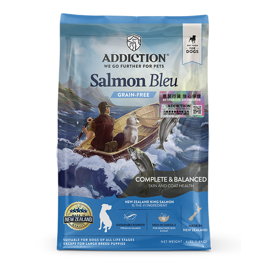 Addiction 無穀物配方 成犬藍三文魚．4lb