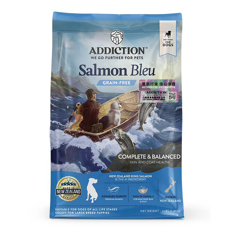 Addiction 無穀物配方 成犬藍三文魚．33lb