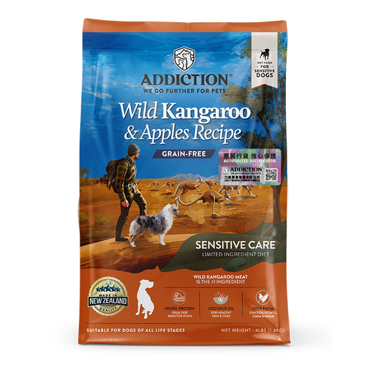 Addiction 無穀物配方 成犬袋鼠及蘋果．20lb