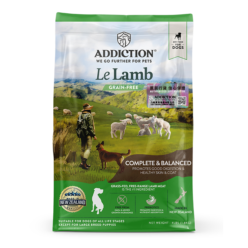 Addiction 無穀物配方 成犬羊肉．20lb