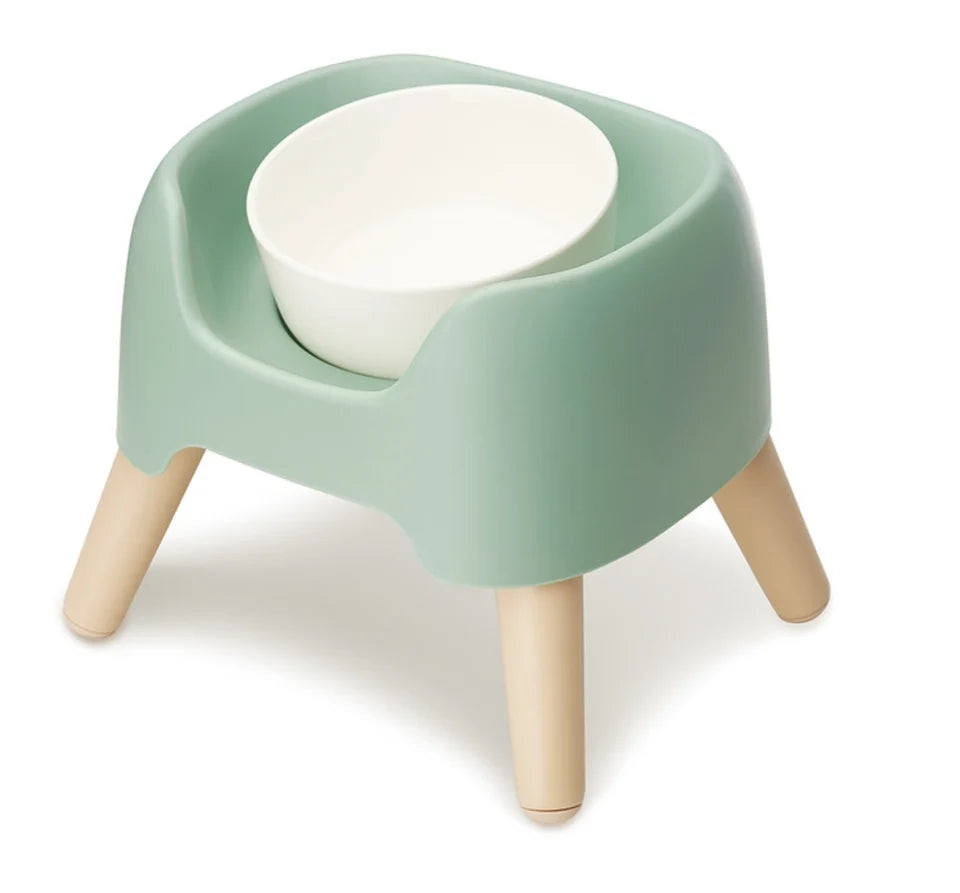 SuperPet Curved Single-Bowl Elevated Pet Feeder with 3-Height Adjustment (SP015)