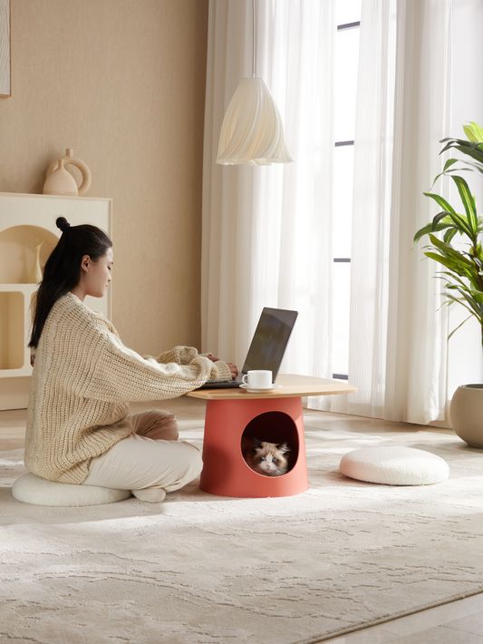 CASADOSA 多功能貓窩芝士桌   方形橡木紋