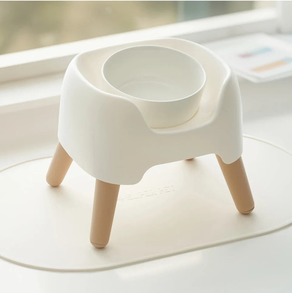 SuperPet Curved Single-Bowl Elevated Pet Feeder with 3-Height Adjustment (SP015)