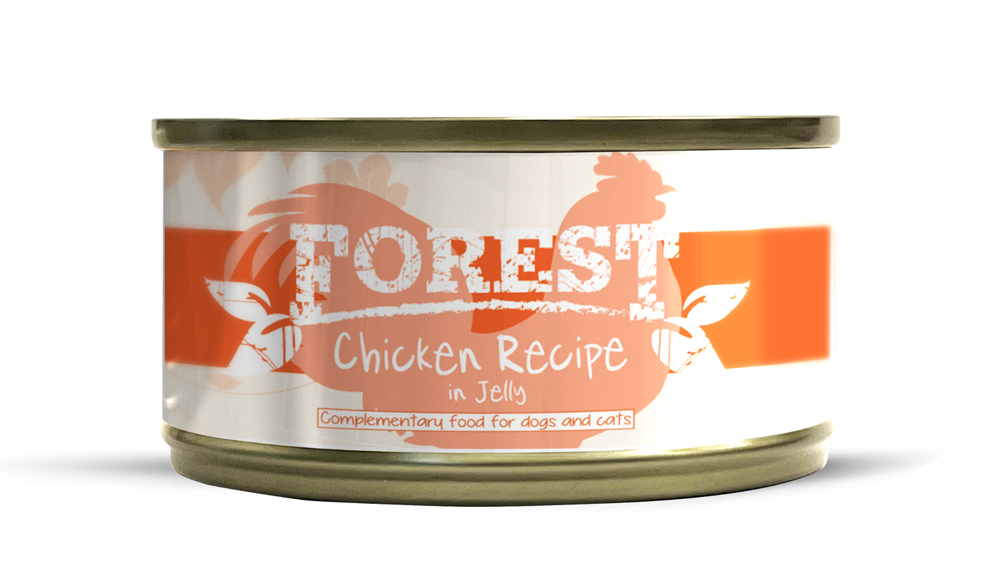 Forest - Grain-Free Chicken Recipe in Jelly Complementary Wet Food (80gx24cans)