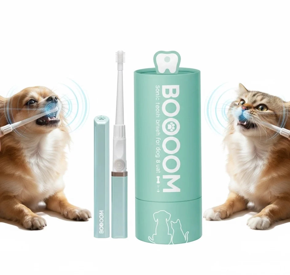 BOOOOM 360° Sonic Vibrating Toothbrush for Pets – Made in Japan