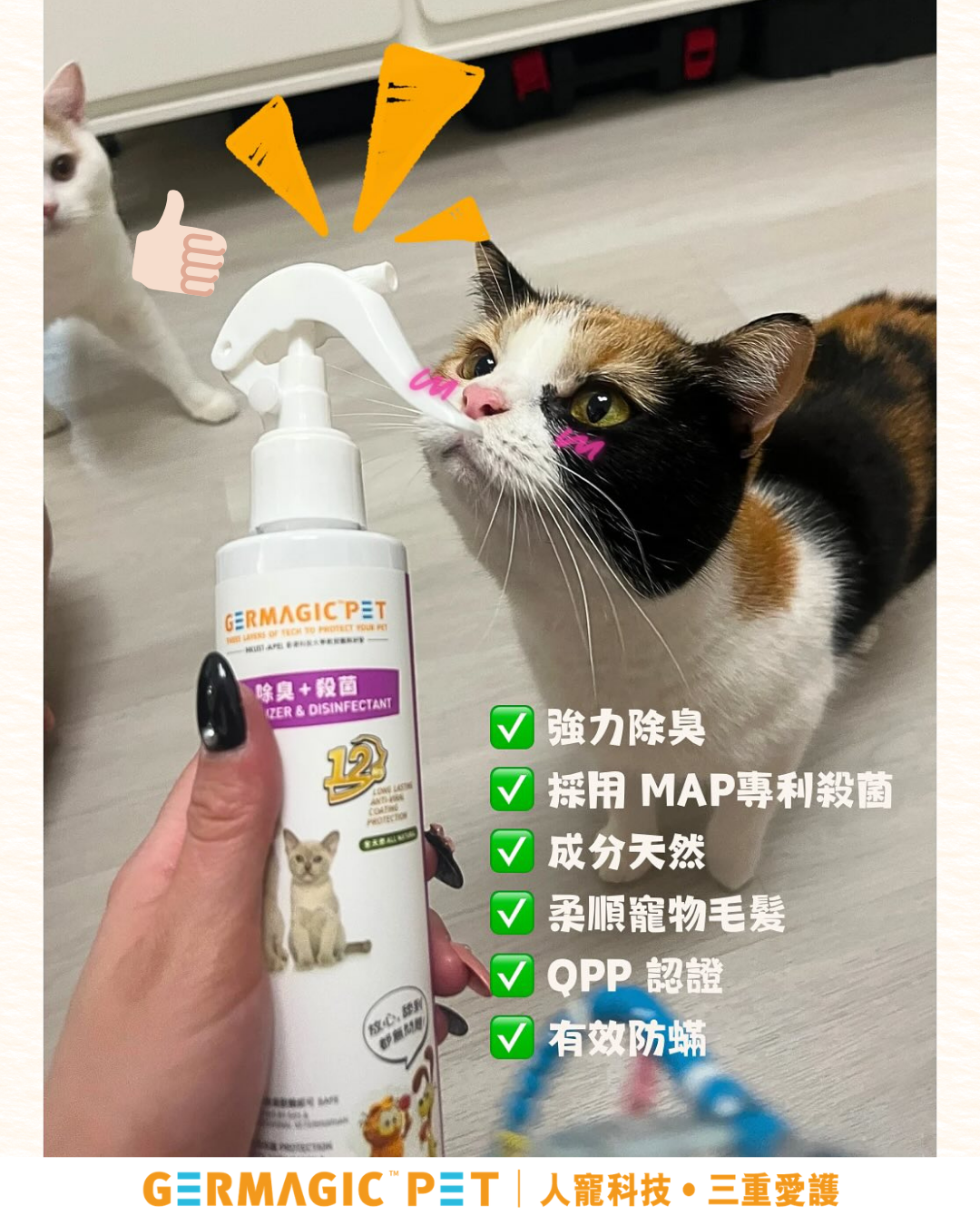 Germagic Pet 寵物12小時長效除臭+殺菌噴霧