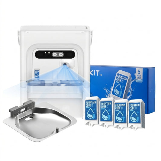 Petkit Eversweet Ultra AI Camera Smart Water Fountain + Heating Tray + 5-Piece Activated Carbon Filter Bundle