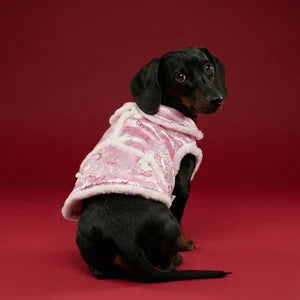 Chinese New Year Dress with White Fur Trim
