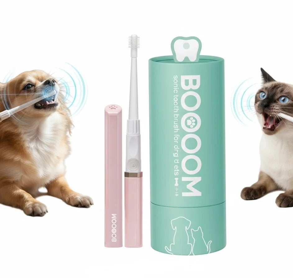 BOOOOM 360° Sonic Vibrating Toothbrush for Pets – Made in Japan