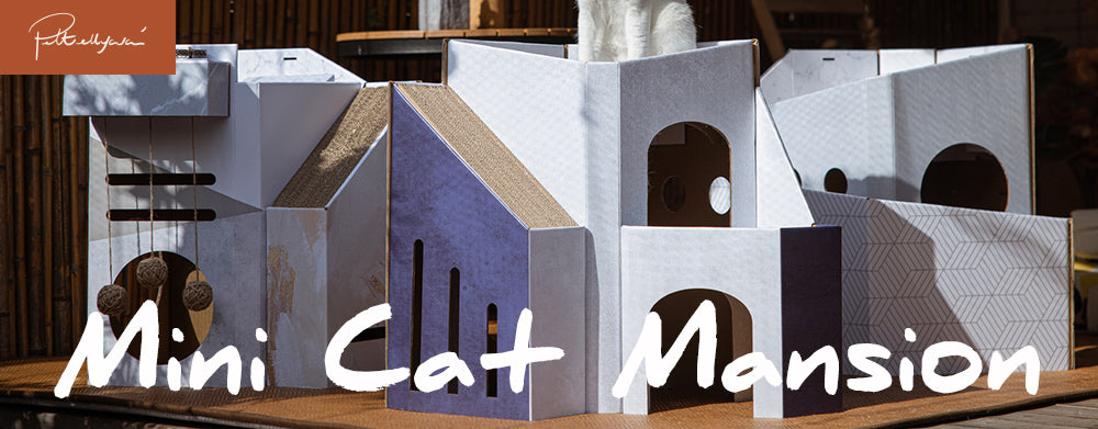 Pettellyava' Mini Cat Mansion 摺疊式貓屋 (D2 藍色莊園)