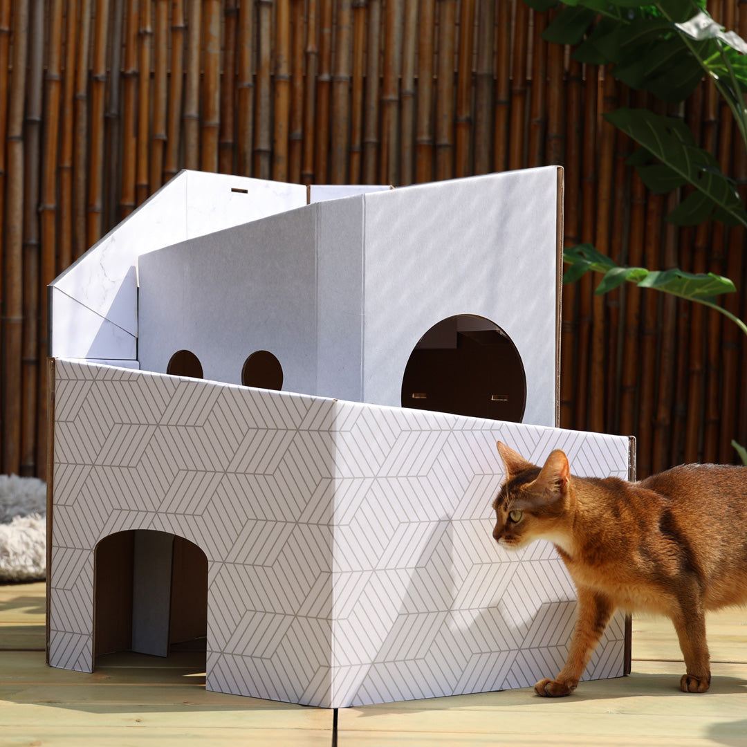 Pettellyava' Mini Cat Mansion 搭疊式貓屋 (D1 影子大厦)
