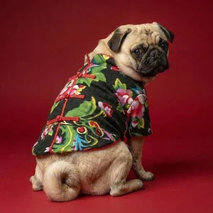 Floral Chinese-Style Shirt