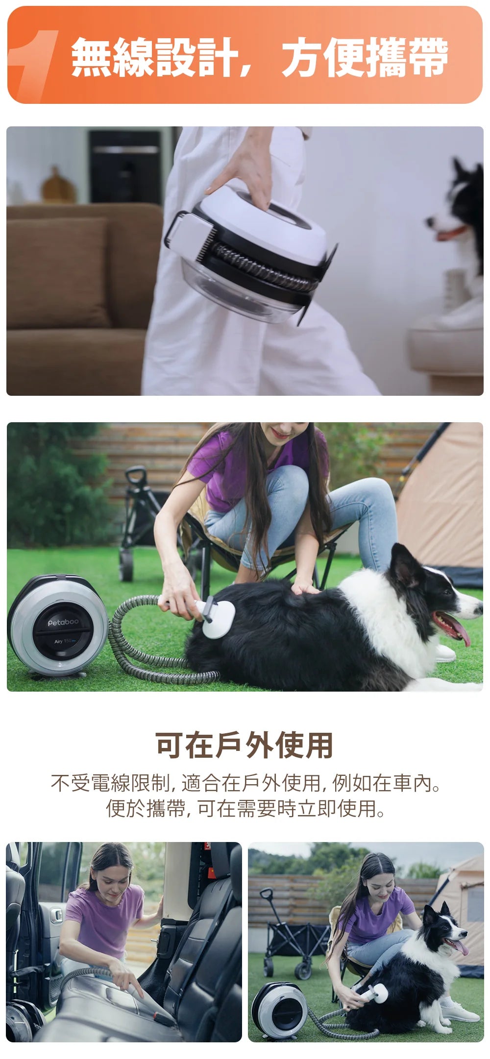 Petaboo A150 Pro｜7-in-1 Multi-functional Cordless Hair Vacuum Cleaner