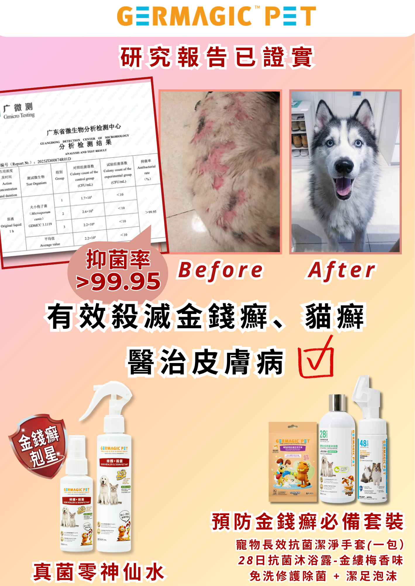 Germagic Pet Skin Healer and Repair Disinfectant For Pet