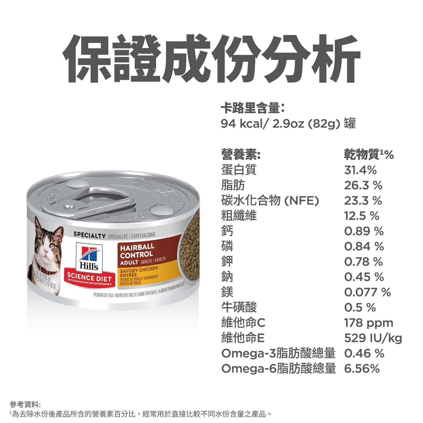 [24罐優惠] 成貓 毛球控制 雞肉主食罐 2.9安士 (10799)