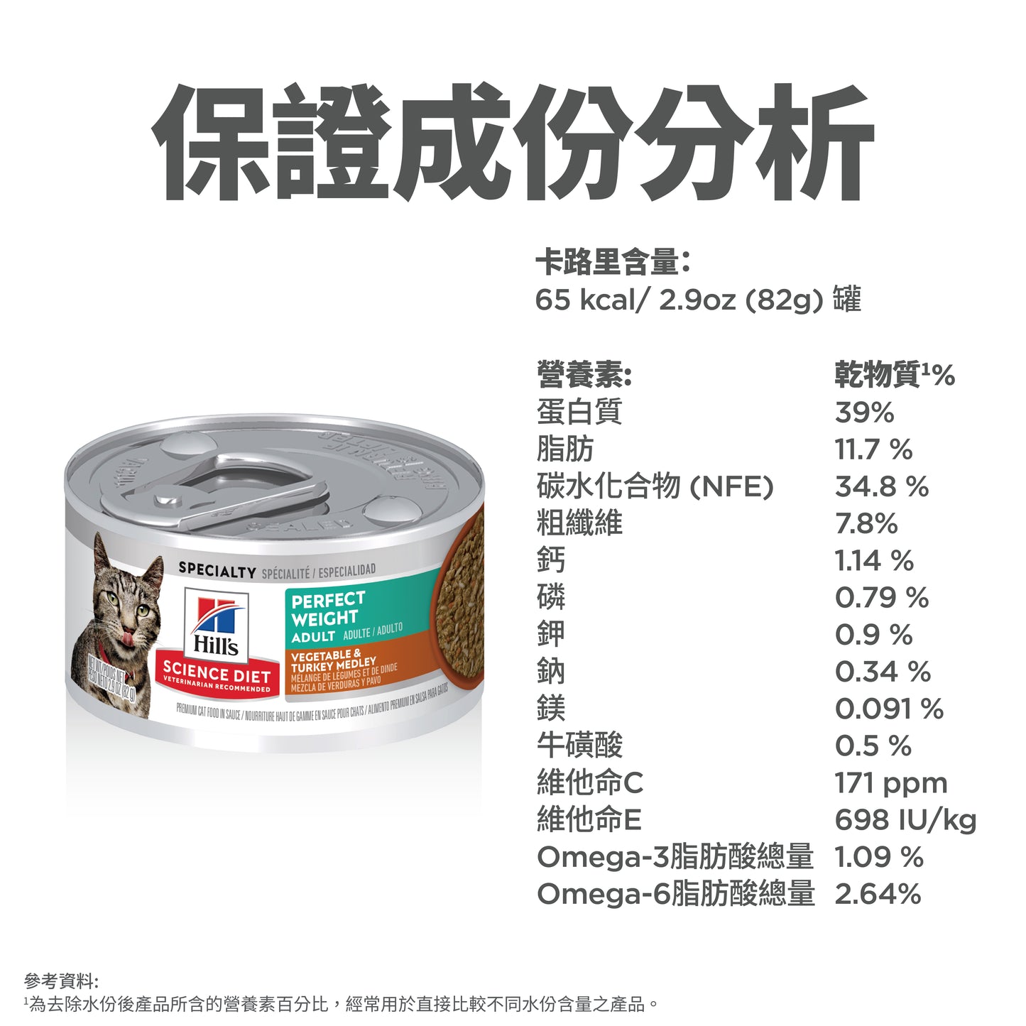 [24罐優惠] 成貓 完美體重 蔬菜火雞肉主食罐 2.9安士 (608492)