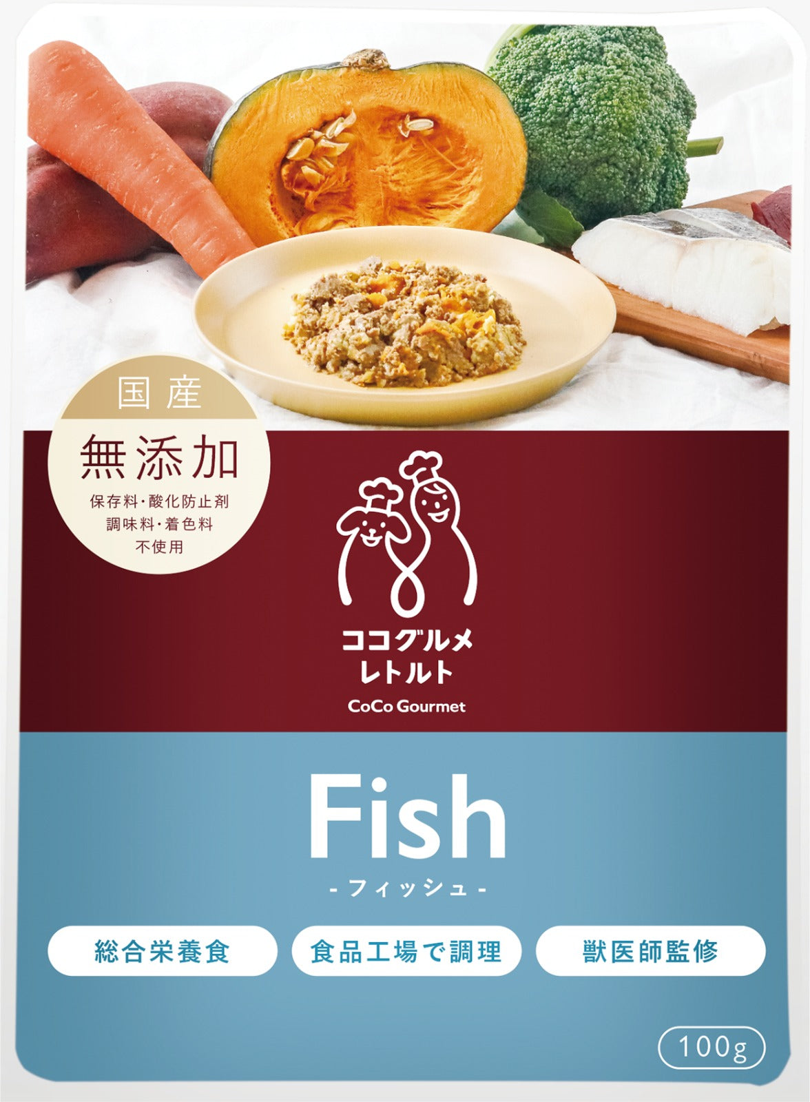 日本No.1鮮食狗糧 5種食譜組合 100g×12包 常溫即食包 - (雞肉3包・豬肉3包・鹿肉3包・牛肉2包・魚肉1包) ｜ 獸醫監督手工製作狗狗鮮食 狗主食 營養餐包 ｜嚴選日本新鮮食材