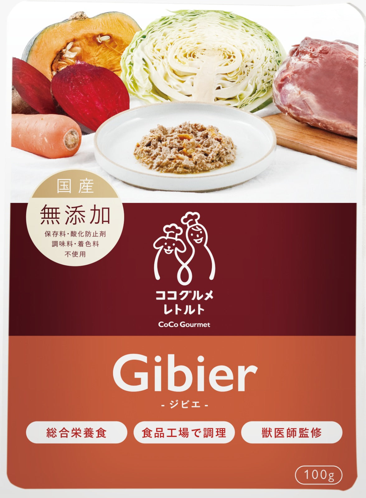 日本No.1鮮食狗糧 5種食譜組合 100g×12包 常溫即食包 - (雞肉3包・豬肉3包・鹿肉3包・牛肉2包・魚肉1包) ｜ 獸醫監督手工製作狗狗鮮食 狗主食 營養餐包 ｜嚴選日本新鮮食材