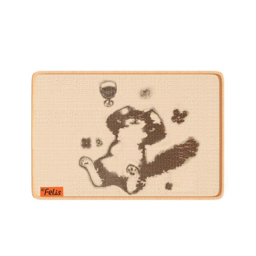 Dr.Felis Sisal Cat Scratched Mat - Print No. 4