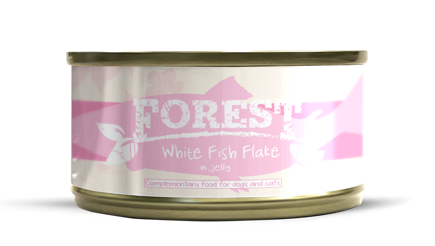 Forest - Grain Free White Fish Flake in Jelly Complementary Wet Food (80gx24cans)