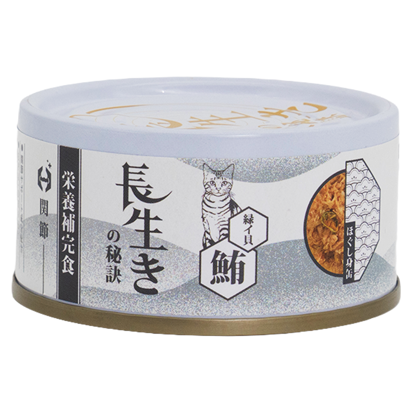長生の秘訣 貓罐頭．肉汁湯罐 吞拿魚+綠唇貽貝80g 原箱12罐