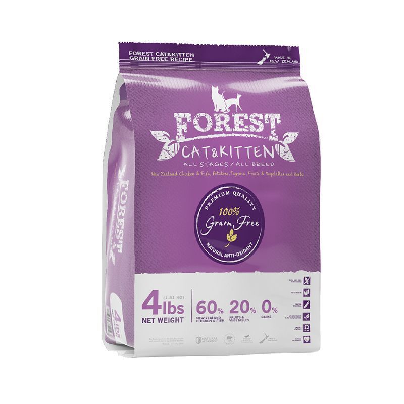Forest 森鮮 無穀物天然全貓糧．雞魚配方 4lbs