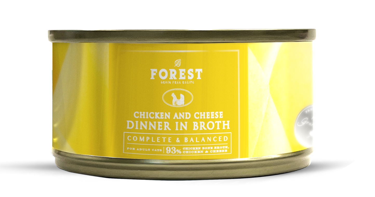 Forest - Upgrade Cat Series Canned 93% Chicken & Cheese 80gx24cans - FOREST Staple Soup Can