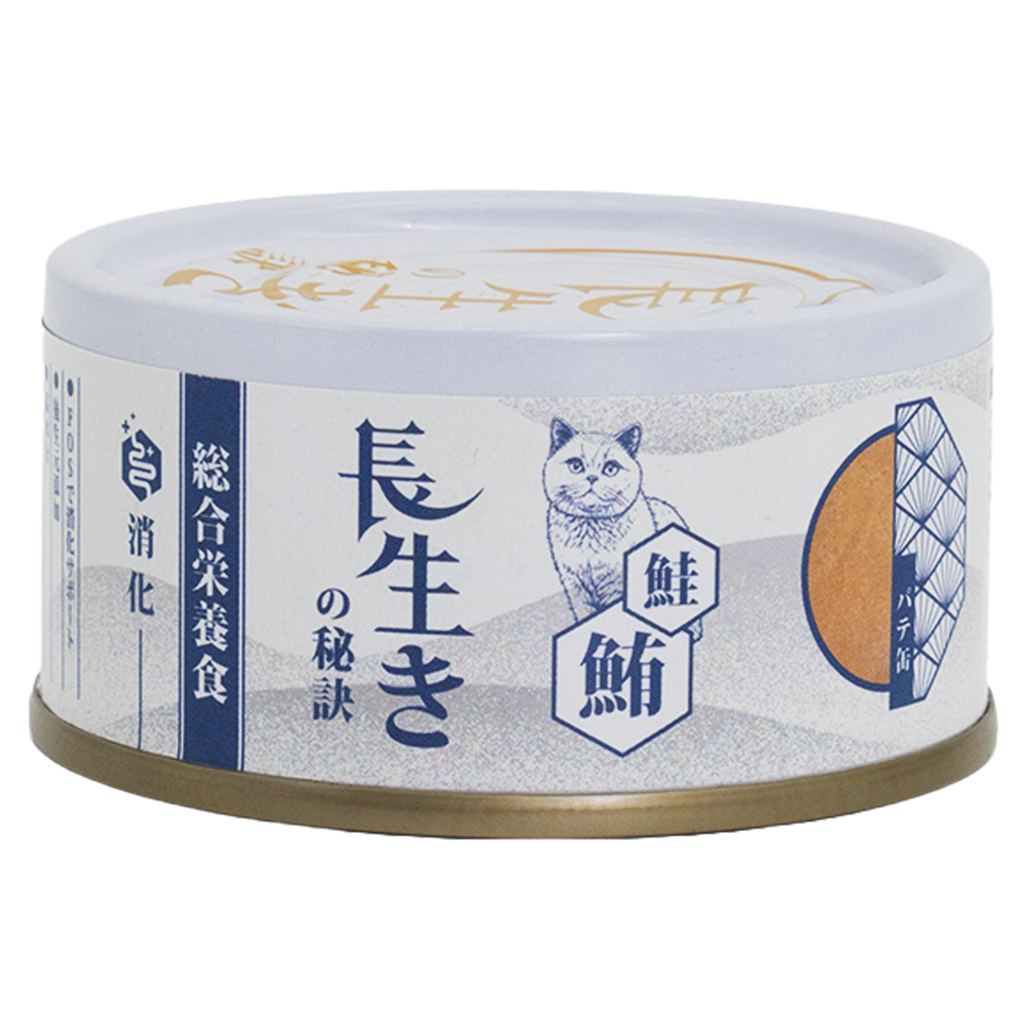長生の秘訣 貓罐頭．肉醬主食罐 吞拿魚+三文魚80g 原箱12罐
