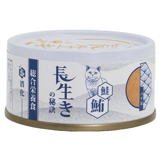 長生の秘訣 貓罐頭．肉醬主食罐 吞拿魚+三文魚80g 原箱12罐