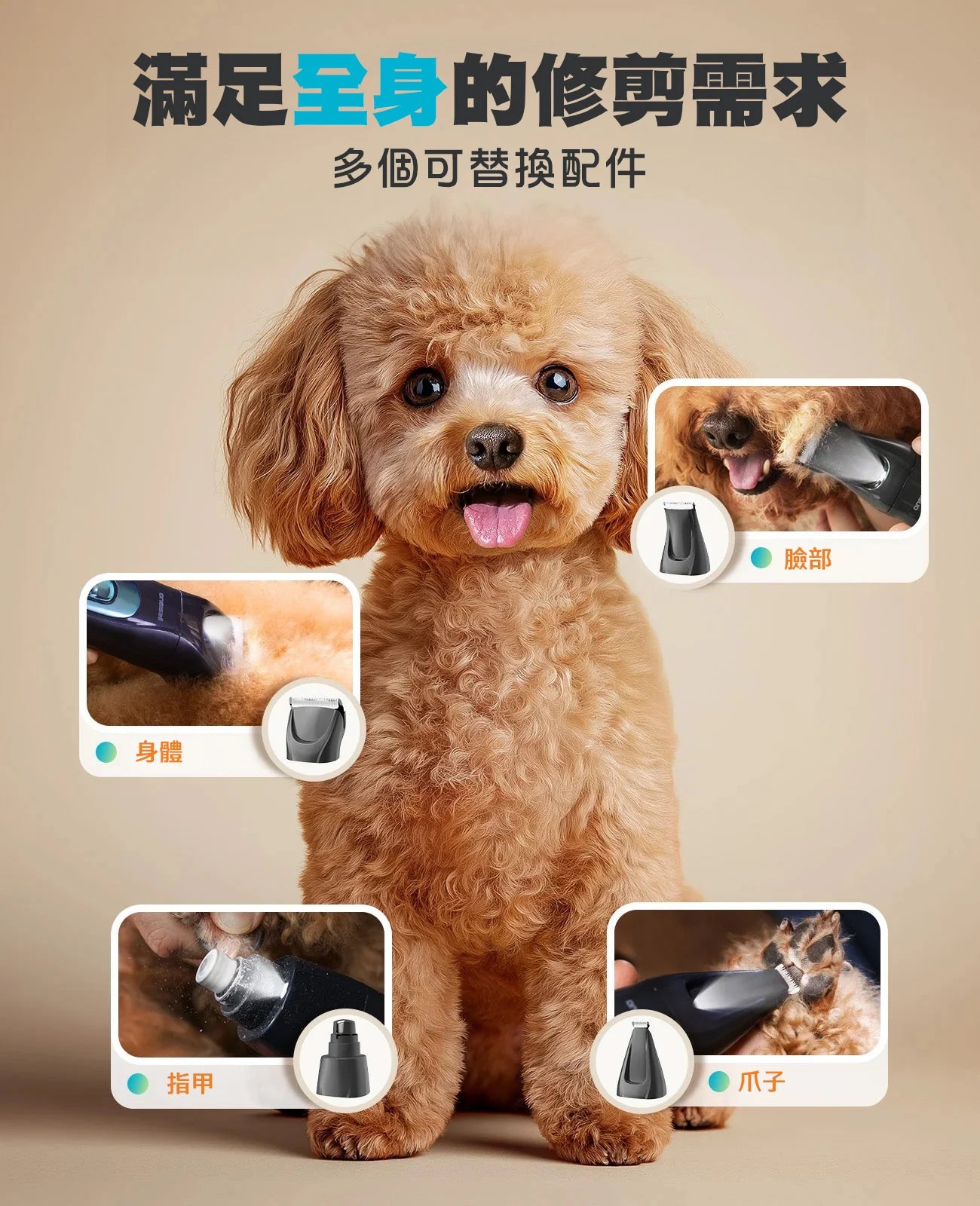 Oneisall 4 in 1 Grooming Kit FC10 | 4合1寵物修剪套裝 FC10 |