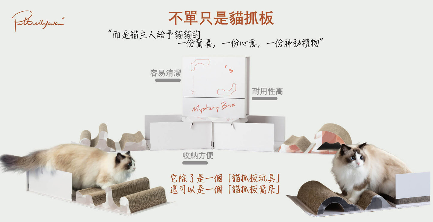 Pettellyava' Mystery Box Cats scratching boards designed with multi functions