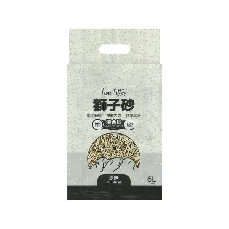 獅子砂 混合豆腐貓砂．6L 原箱6包